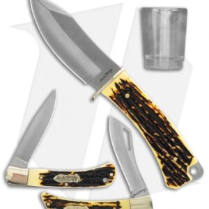 Uncle Henry 3pc. Fixed/Folder Combo w/ Shot Glass Gift Set