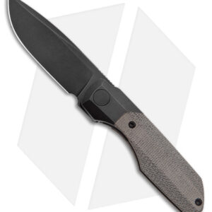 Vero Engineering Mini Synapse Frame Lock Knife Titanium Black Micarta (3" BW)