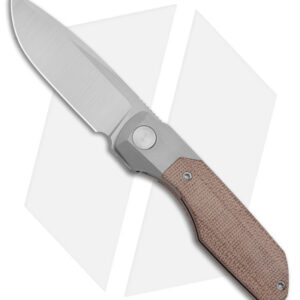 Vero Engineering Mini Synapse Frame Lock Knife Natural Micarta (3" Belt Satin)