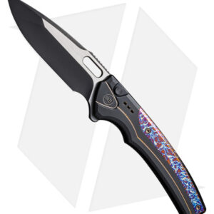 WE Knife Co. Exciton Limited Edition Black/Flamed Titanium (3.7" Black/Satin)