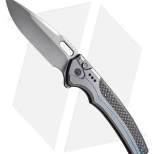 WE Knife Co. Exciton Limited Edition Knife Gray Blue Ti/CF (3.7" Bead Blast)