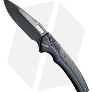 WE Knife Co. Exciton Limited Edition Knife Black Blue Ti/CF (3.7" Black)