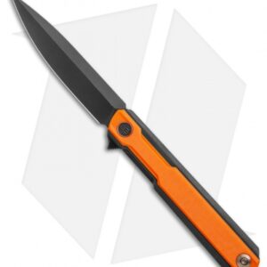 WE Knife Co. Peer Flipper Knife Black Ti w/ Orange G-10 (3.5" Black) 2015B