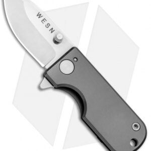 WESN Microblade Frame Lock Knife Titanium (1.5" Satin)
