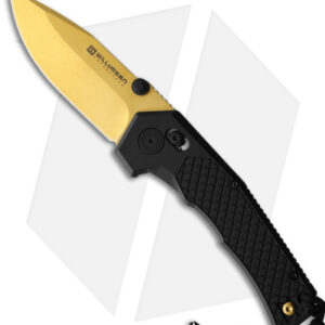 Willumsen Copenhagen Zero7 Cross Bar Knife Black GFN (3.5" Gold)