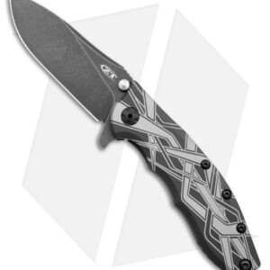 Zero Tolerance Hinderer 0562 Frame Lock Knife Black/Gray Ti (3.5" BW)
