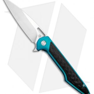 Artisan Cutlery Archaeo Frame Lock Flipper Knife Green Ti/CF (3.75" Satin)
