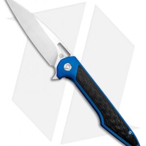 Artisan Cutlery Archaeo Frame Lock Flipper Knife Blue Ti/CF (3.75" Satin)