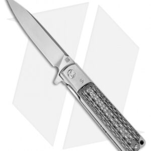 Artisan Cutlery Classic Liner Lock Knife Textured Black/White G-10 (3.8" Satin)