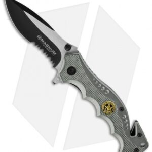 Boker Magnum Smokejumper Liner Lock Knife (3.35" Black Serr) 01RY769