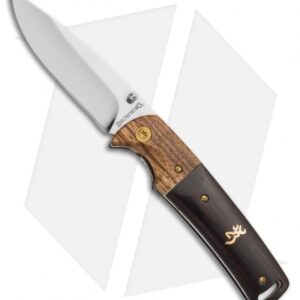 Browning Buckmark Hunter Liner Lock Knife Hardwood (3" Polished)