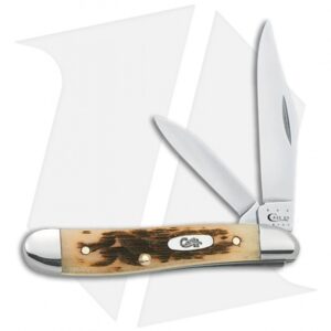 Case Peanut Knife 2.75" Amber Bone (6220 SS) 045
