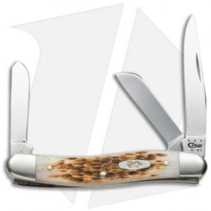 Case Medium Stockman Knife 3.625" Amber Bone (6318 SS) 00042