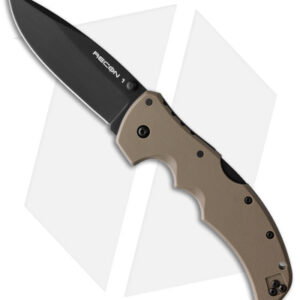 Cold Steel Recon 1 Spear Point Lockback Knife Brown G-10 (4" Black)
