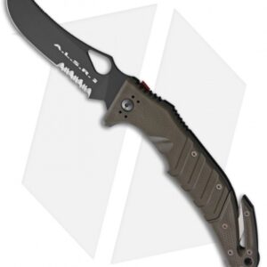 Fox Knives A.L.S.R. Liner Lock Knife Brown FRN (3.9" Black Serr) FX-447 COD