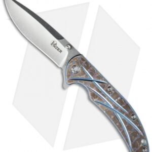 Kizer Ki4421A2 Frame Lock Knife Blue Anodized (3.25" Stonewash)