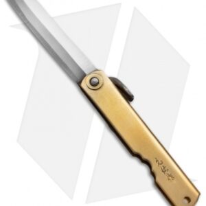Nagao Higonokami Friction Folder Brass (2.875" Shirogami) HIGO 14BR