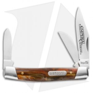Schrade Imperial Stockman Knife 3.375" Amber Swirl IMP15S