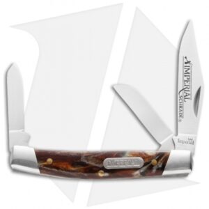 Schrade Imperial Stockman Knife 3.375" Red Swirl IMP16S