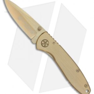 Smith & Wesson Gold Executive Frame Lock Knife (2.75" Gold) CK110GL