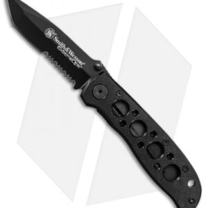 Smith & Wesson Extreme OPS Tanto Folding Knife (4.125" Black Serr) CK5TBS