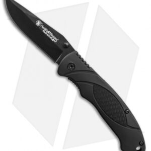 Smith & Wesson Extreme OPS Clip Point Folding Knife (Black Plain) SWA25